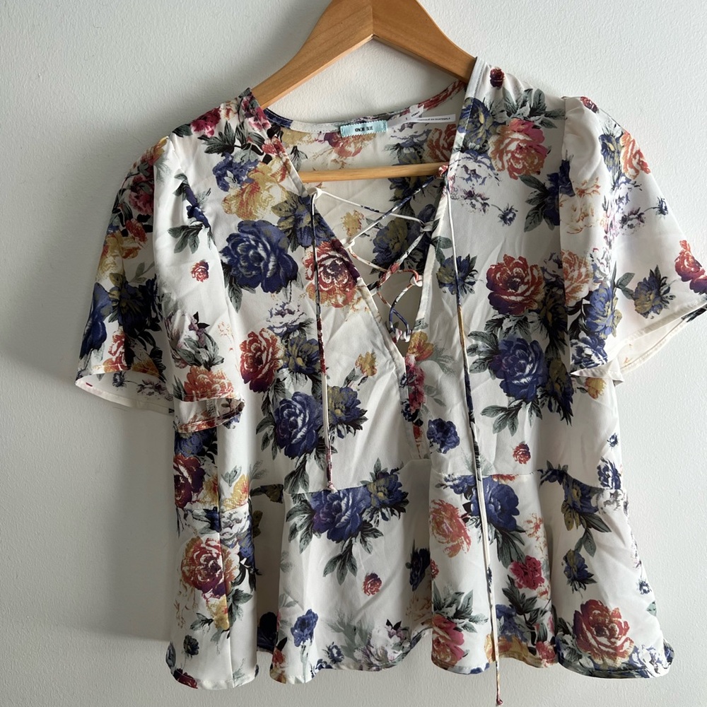 Kimchi Blue Lace-Up Women's Top